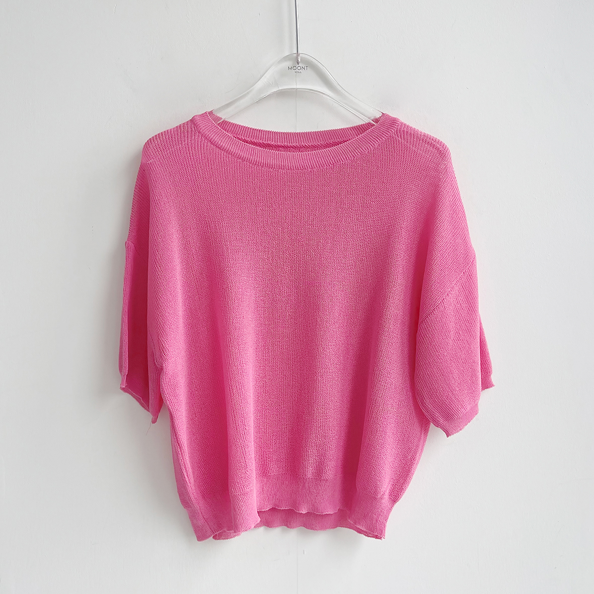긴팔 티셔츠 핑크 색상 이미지-S2L46